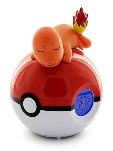 Gadget Pokémon orologio sveglia Pokeball con Light Charmander 18 cm
