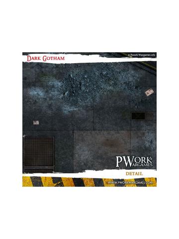 PWORK WARGAMES GAME MAT DARK GOTHAM 3X4'