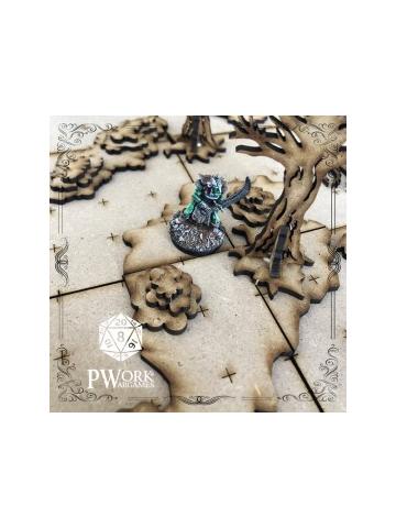 PWORK WARGAMES FANTASY TILES THE FOREST MDF -