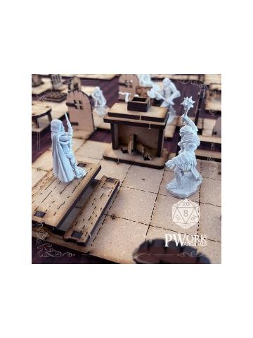 PWORK WARGAMES FANTASY TILES THE JAIL MDF -