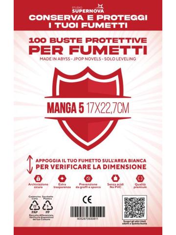 STUDIO SUPERNOVA - 100 BUSTE PROTETTIVE MANGA 5 (17 X 22,7)