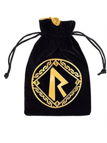 Accessori Gdr, BORSA PORTA DADI - RUNIC BLACK-GOLDEN