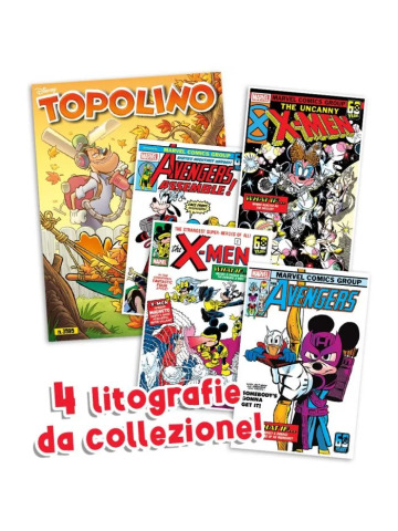 Topolino 3595 + LITOGRAFIE MARVEL