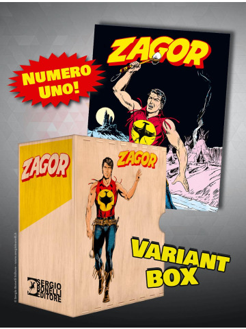 Zagor RACCOGLITORE FUMETTI ANNATA IN LEGNO ZAGOR: LA FORESTA DEGLI AGGUATI LOGO GIALLO