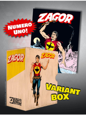 Zagor RACCOGLITORE FUMETTI ANNATA IN LEGNO ZAGOR LA FORESTA DEGLI AGGUATI LOGO BIANCO