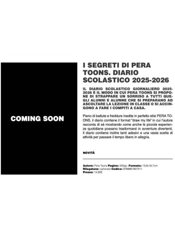 I SEGRETI DI PERA TOONS DIARIO SCOLASTICO 2025-2026
