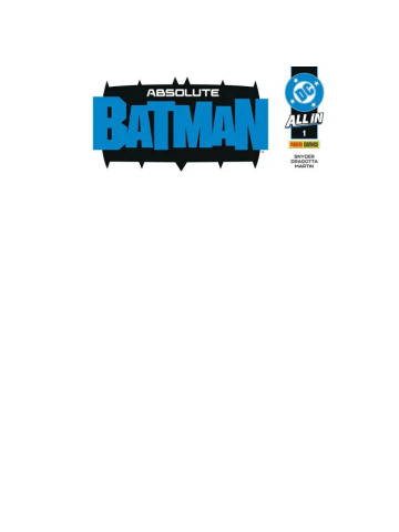 ABSOLUTE BATMAN 01 BLANK VARIANT