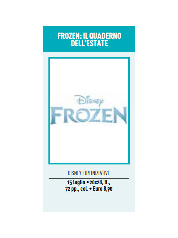 FROZEN IL QUADERNO DELL`ESTATE UNICO