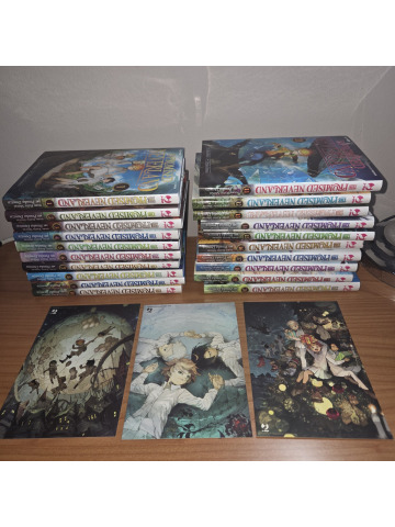 THE PROMISED NEVERLAND SERIE COMPLETA 1-20 J-POP MANGA + 3 Cartoline Celebrative