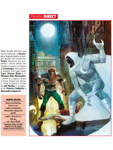 Marvel Deluxe MOON KNIGHT 02 SORGE LA LUNA DI SANGUE