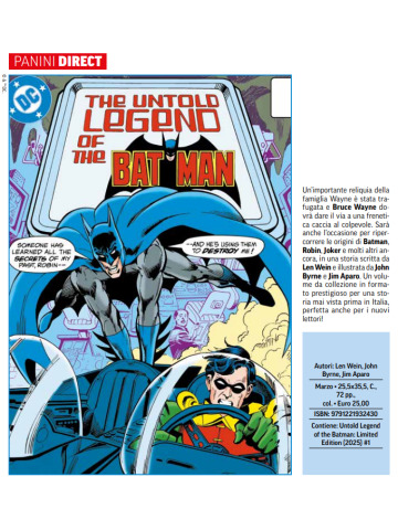 DC LIMITED COLLECTOR`S EDITION LA LEGGENDA MAI NARRATA DI BATMAN