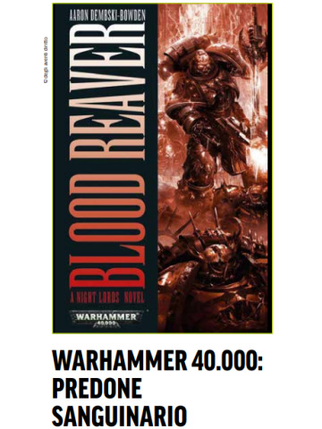 WARHAMMER 40.000  ROMANZI PREDONE SANGUINARIO