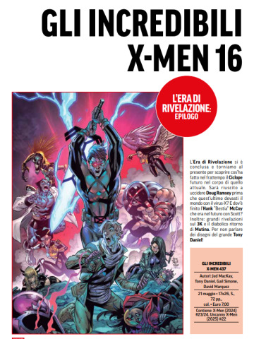 GLI INCREDIBILI X-MEN 437/16