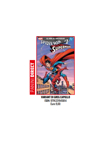 SPIDER-MAN/SUPERMAN 01 VARIANT DI GREG CAPULLO
