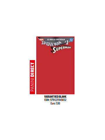 SPIDER-MAN/SUPERMAN VARIANT RED BLANK