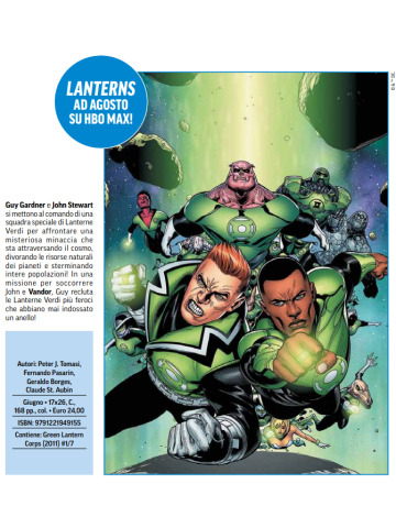 LANTERNA VERDE PRESENTA IL CORPO DELLE LANTERNE VERDI 01 TERRIFICANTE