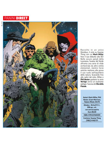 DC Black Label Omnibus SWAMP THING DI MARK MILLAR E PHIL HESTE