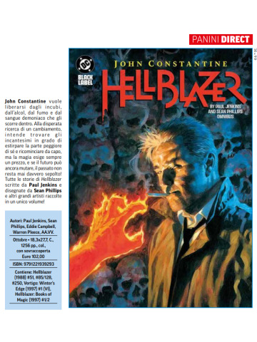 DC Black Label Omnibus HELLBLAZER DI PAUL JENKINS E SEAN PHILLIPS