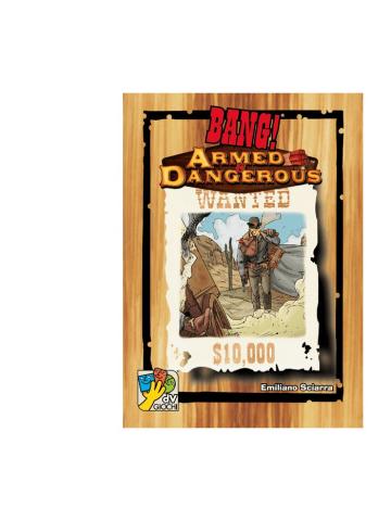 Gioco Da Tavolo Bang Armed & Dangerous